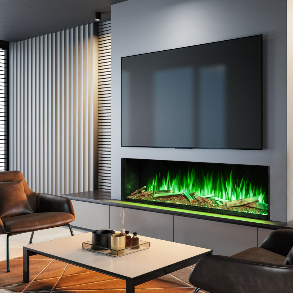 Ezee Glow Expanse 60" Built-In Media Wall Electric Fire