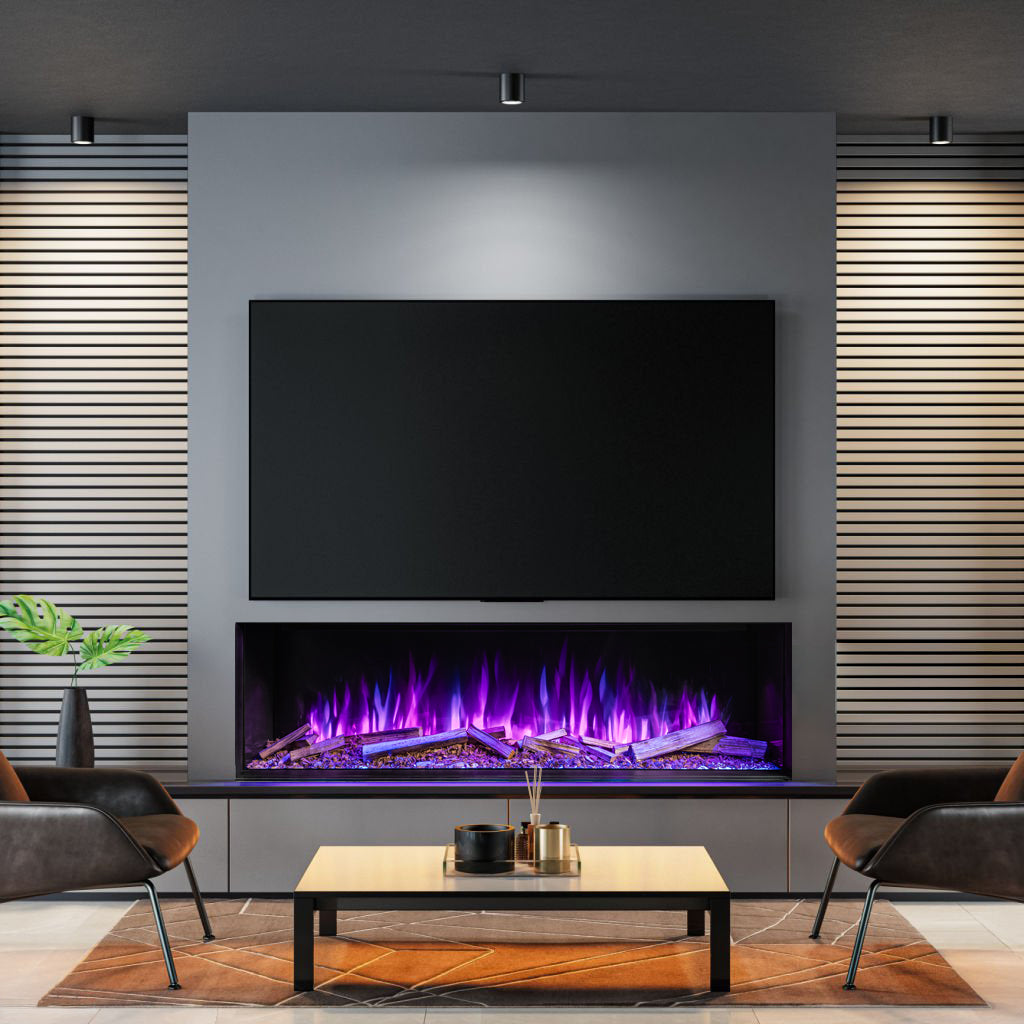 Ezee Glow Expanse 60" Built-In Media Wall Electric Fire