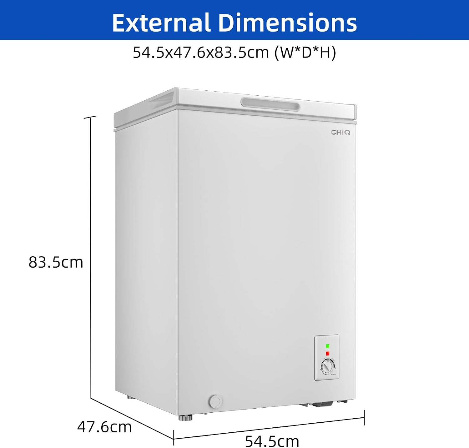 CHiQ FCF98DEU Chest Freezer 99L 4 Star White