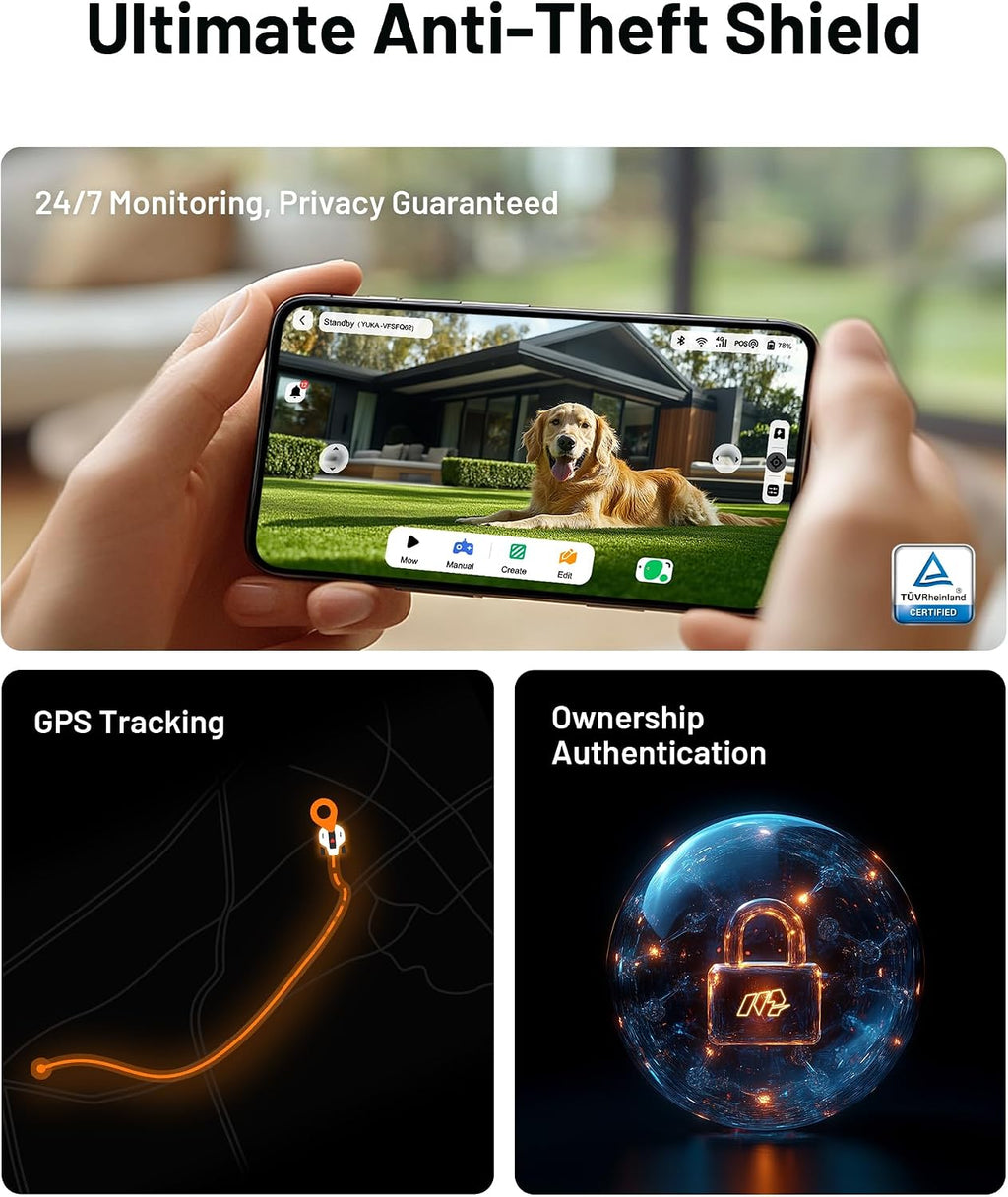 Mammotion YUKA 3000 Perimeter Wire-Free Robot Lawn Mower 3000 m² 4G Auto Mapping White