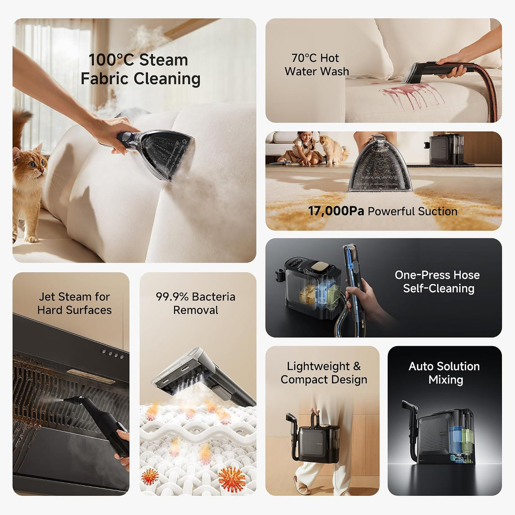 Dreame N20 Steam Portable Carpet Spot Cleaner 17000Pa