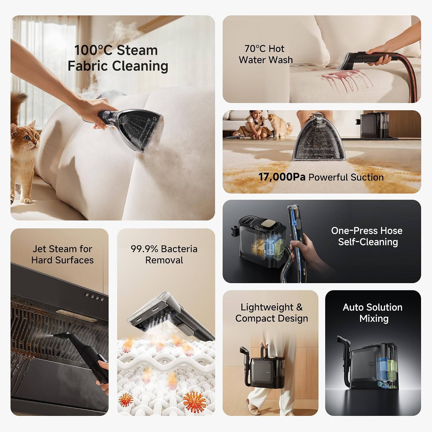 Dreame N20 Steam Portable Carpet Spot Cleaner 17000Pa