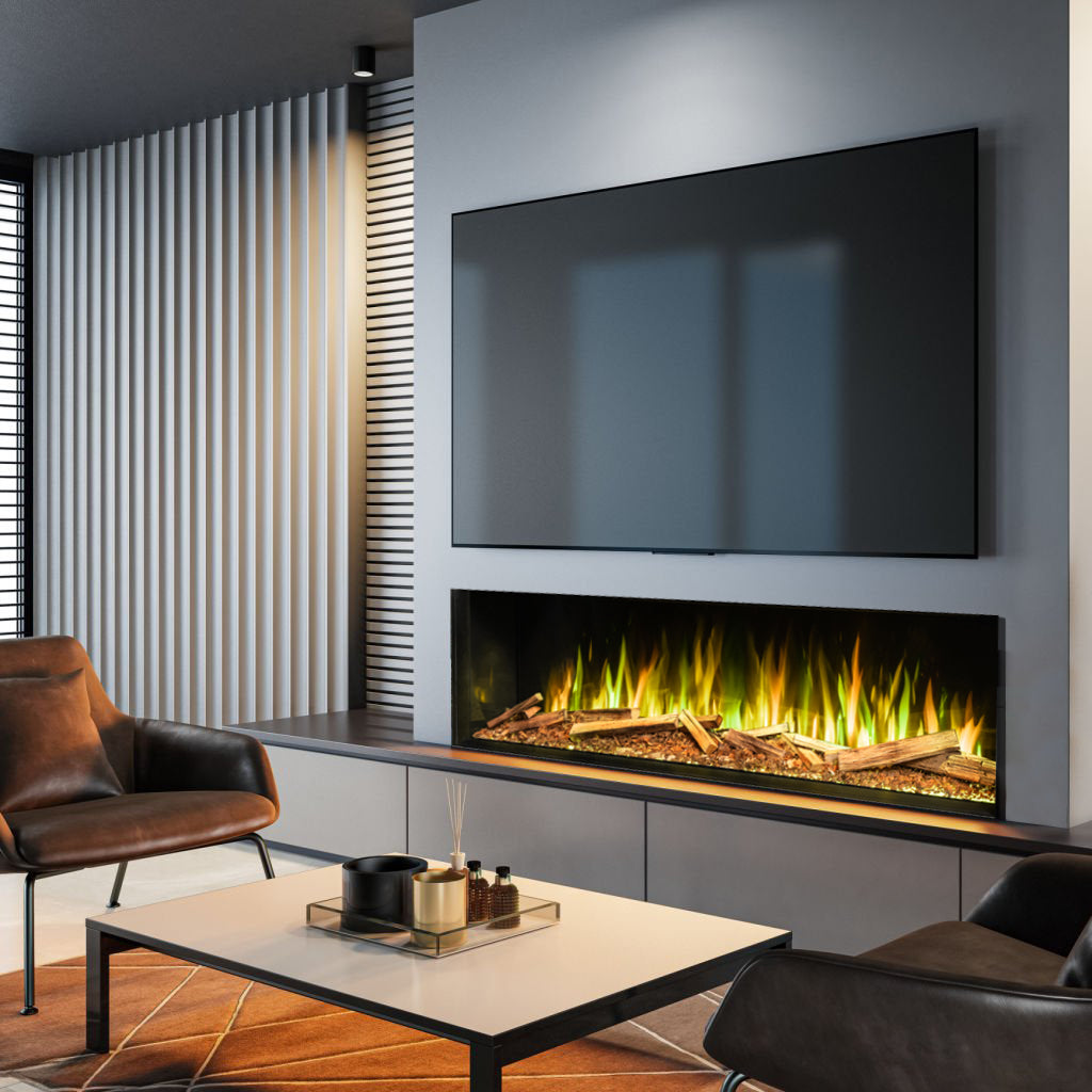 Ezee Glow Expanse 60" Built-In Media Wall Electric Fire