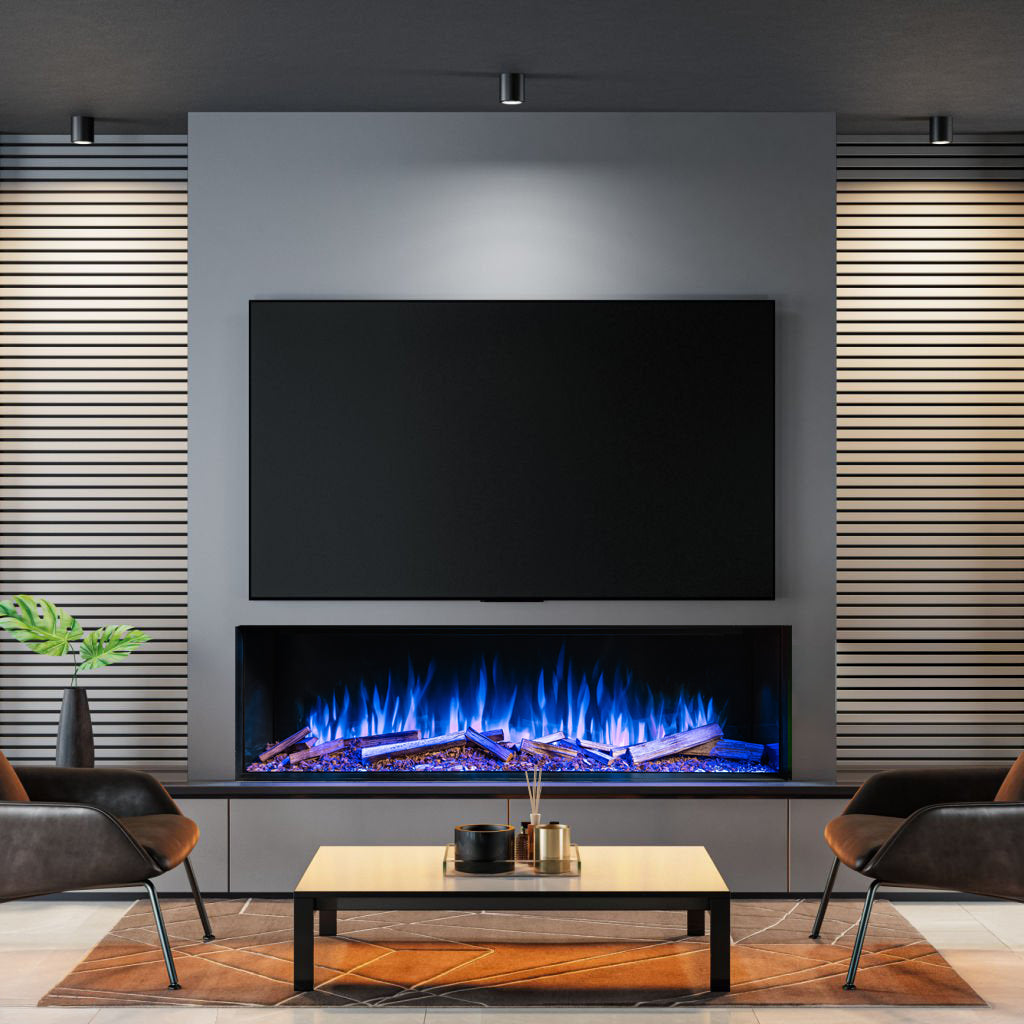 Ezee Glow Expanse 60" Built-In Media Wall Electric Fire