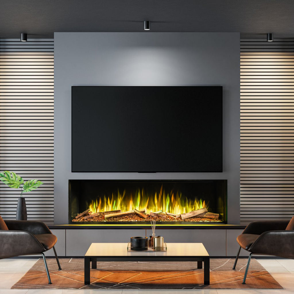 Ezee Glow Expanse 60" Built-In Media Wall Electric Fire