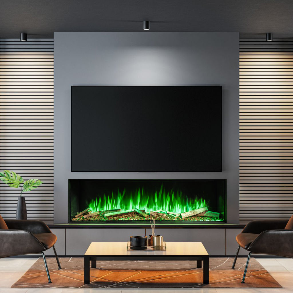 Ezee Glow Expanse 60" Built-In Media Wall Electric Fire