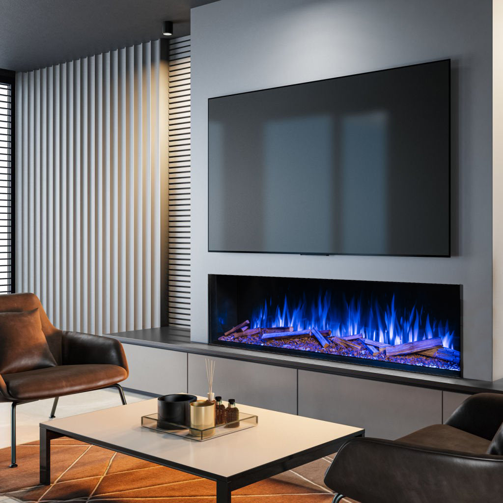 Ezee Glow Expanse 60" Built-In Media Wall Electric Fire